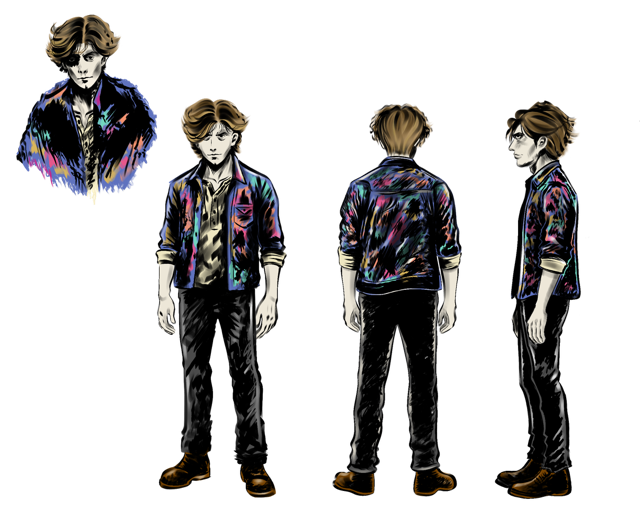 Concept trois vues de Kevin Liven : face, dos et profil.