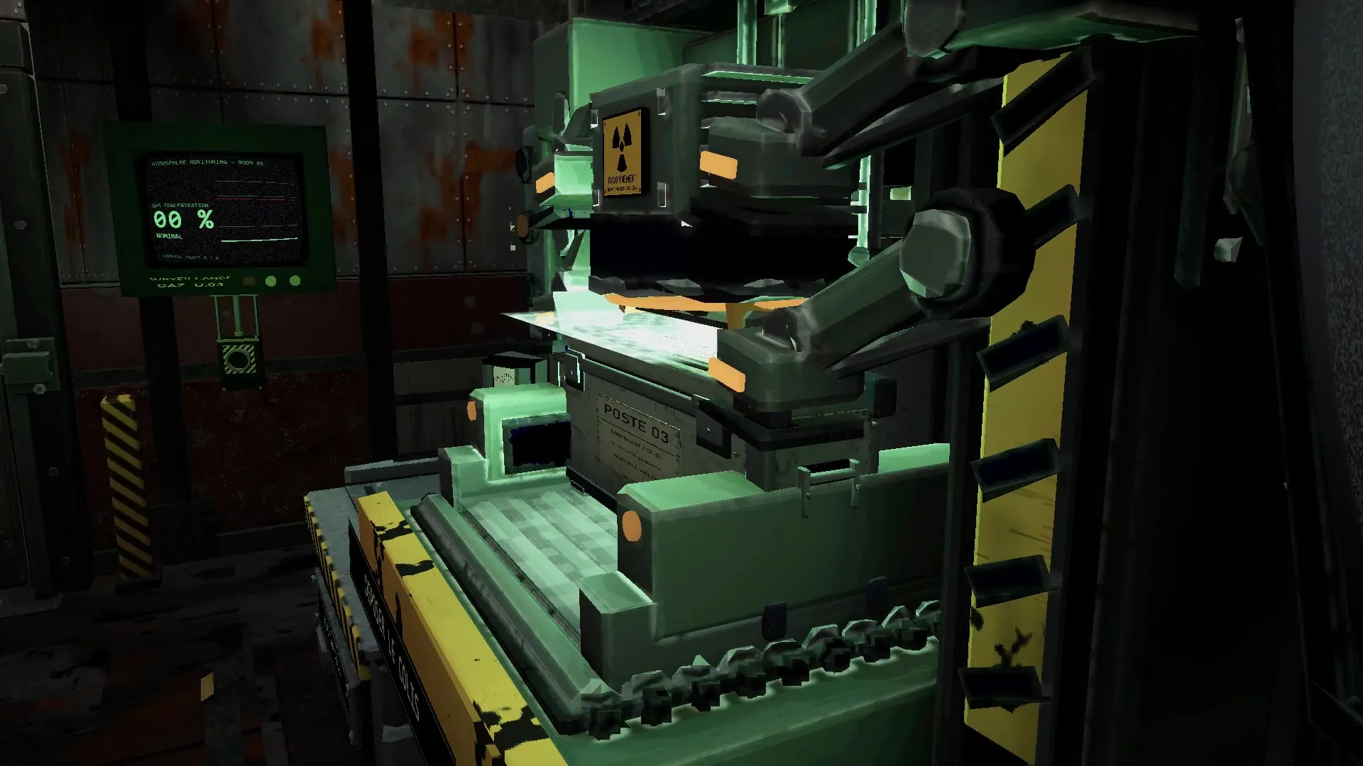 Un scanner industriel balaie un colis d’une lumière verte.