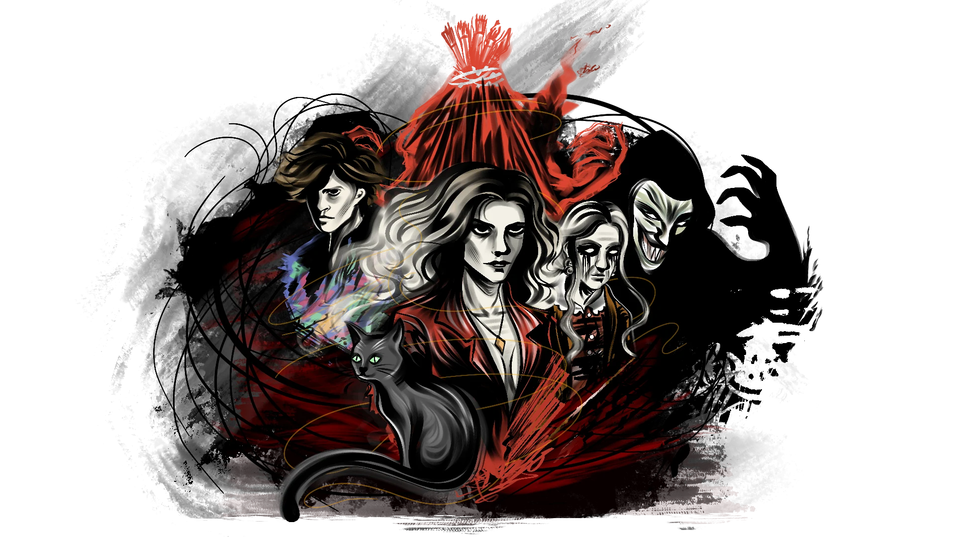 Personnages de Rouge Carmin